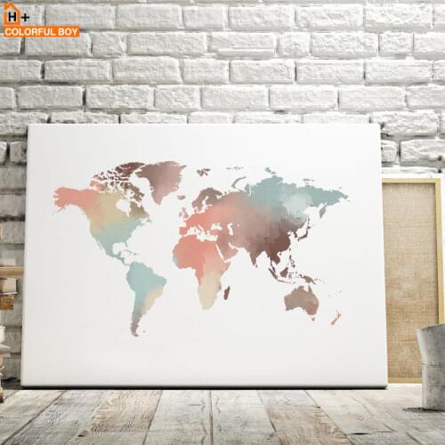 World Map Wall Art Canvas Painting Nordic Posters And Prints Kids Decoration Wall Pictures For Living Room Boy Home