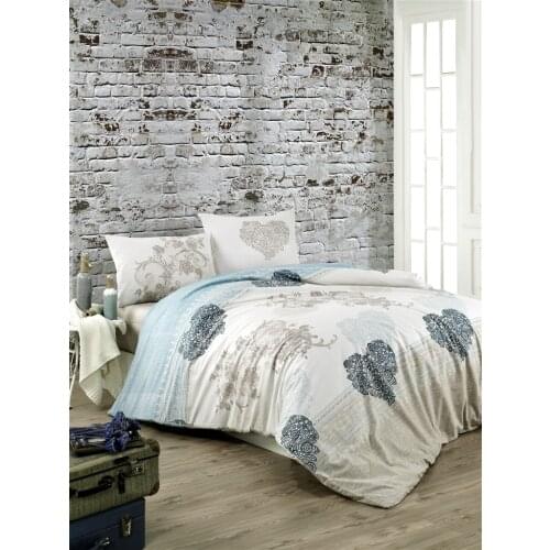 Crystal By Crown 100% Cotton Bedding Set, Home Textile Bedding Set, Bedspread, Duvet Cover Flat Sheet Pillow Case Turkey Tanem