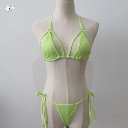 Summer Beach Sunbath Wear Micro Bikini Women Swimsuit Sexy Lingerie Swimwear G-string Bra Extreme Sex Thong Bottom Bathing Suit
