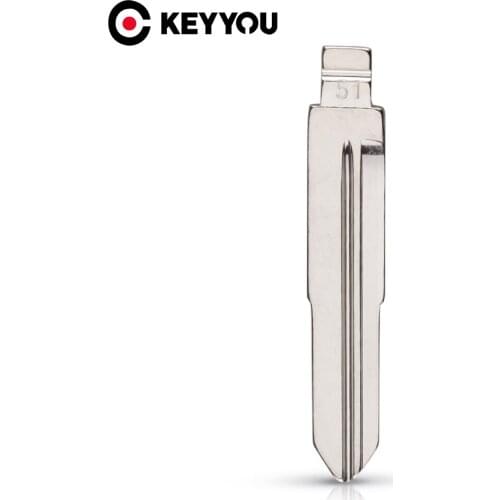 KEYYOU Left Blade 51# For Chery Tiggo A3 A5 Key Blade Blank Remote Blade For Chery Tiggo A3 A5 Flip Remote Car Key Blade