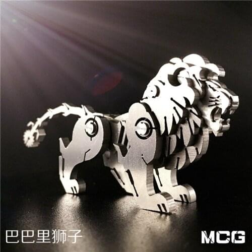 HS-011 3D Metal Puzzle Jigsaw Animal 304 Stainless Steel With Screwdriver Tools Set Assembly Model Kits For Adults 7.8x1.5x3.3CM