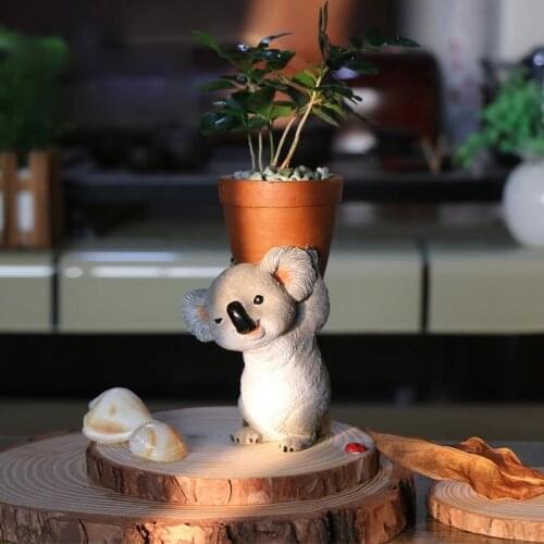 Mini Resin Koala Miniature Fairy Garden Accessories Micro Landscape Bonsai Decor Planter Pot Hanger Decorations Home Decor