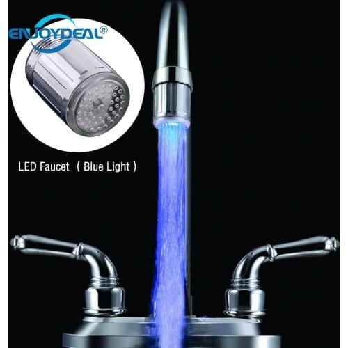 Enjoydeal LED Shower Tap Faucet Nozzle Head Novelty Faucet Nozzle Head Shower Tap Luminous Glow Light-up Bathroom 3 Type Light