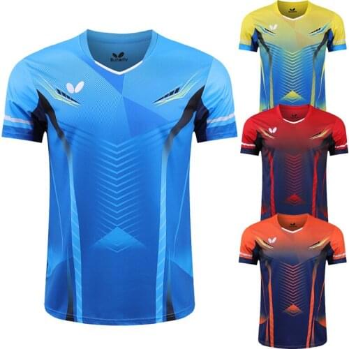 New Quick Drying Table Tennis Clothes Men Shirt T Shirt With Logo Printing Badminton Uniforms Women Suits T-shirt -40