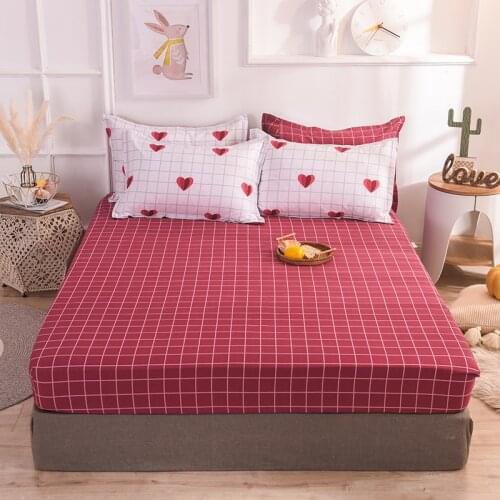 New Product 1pcs 100% Cotton Printing bed mattress set with four corners and elastic band sheets