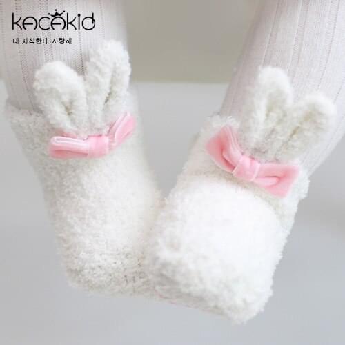 0-1T Newborn Baby Girl Socks Warm Rabbit Style Kids Baby Girl Socks Thick Warm Newborn Infants Baby Girls Socks 1201