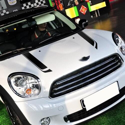 Hood Stripes Trunk Engine Cover Car Sticker And Decal For Mini Cooper S Countryman Paceman Clubman R60 F56 R61 F55 Car Styling