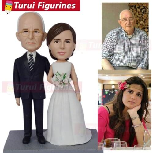Custom Bobbleheads Personalized Bobble Head Dolls wedding cake toppers figurines silhouette unique custom bobblehead for couple