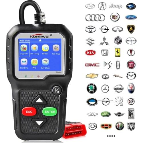 Professional KONNWEI OBD2 Scanner Car Code Reader KW680 Enhanced Check Engine Light Scan Tool OBD II Scanner for Cars After 1996