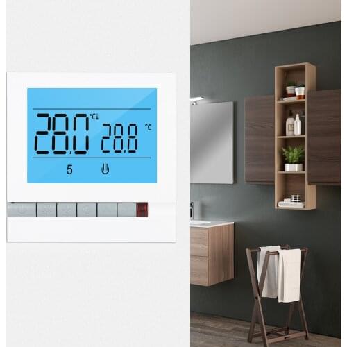 Programmable Smart Thermostat Controller for Water/Gas Boiler Heating Large LCD Screen Temprature Controller with Backlight