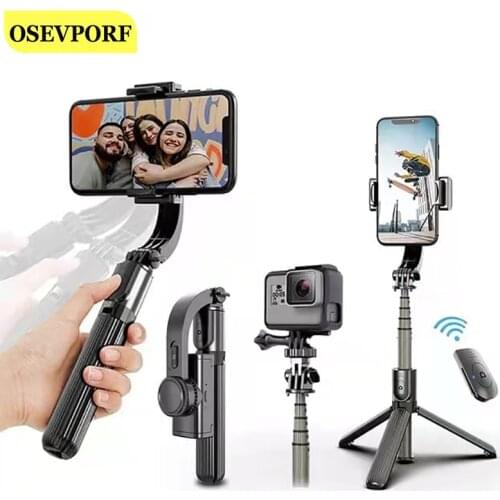 Handheld Gimbal Stabilizer Single Axis Hand Gimbal Smartphone Stabilizer Tripod Bluetooth Selfie Stick Stabilizer Telphone Live