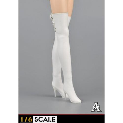 Six Colors 1/6 Female HIgh Heel Long Boots Model with feet inside Accessories Toy for Phicen Ud Verycool Figure Body
