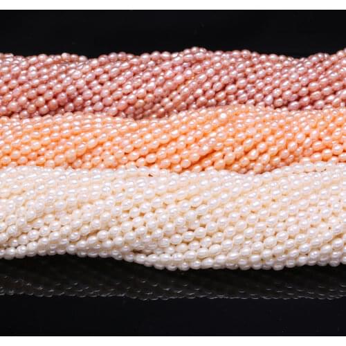 High Quality AA Natural Freshwater Pearl Rice-shaped Loose Beads For Jewelry Making DIY Bracelet Earrings Necklace Accessory