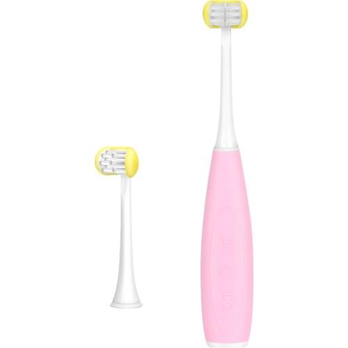 Electric Toothbrush for Children with 3D U-Shaped Head 3 Brushing Modes Waterproof Sonic Triple Bristle for Boys Girls Aged 6