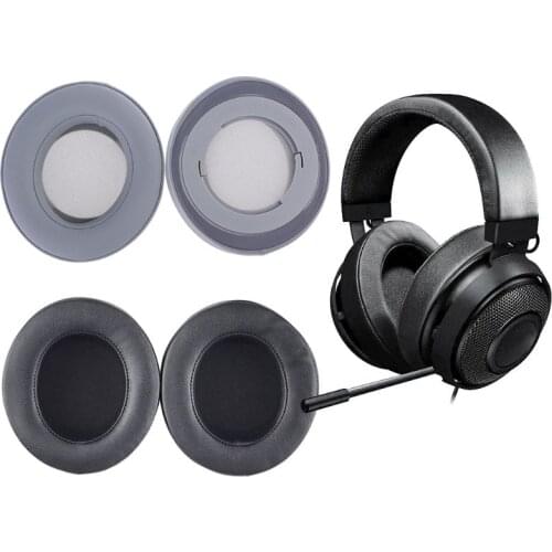1 Pair Razer Kraken Pro V2 Replacement Protein Leather and Memory Foam Ear Pads High Quality Headphones Ear Pads