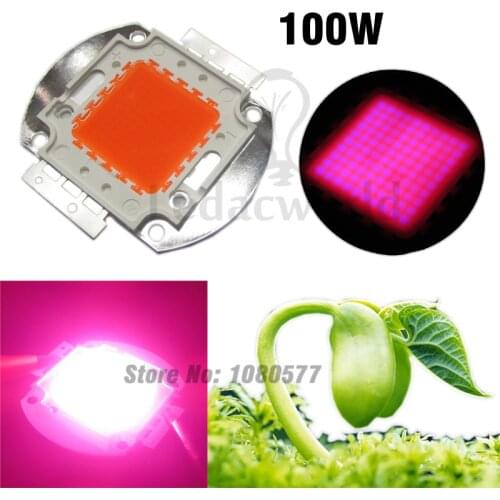 1pcs High Power 100W LED Plant Grow Light 400nm-840nm Full Spectrum Epistar Chip COB Diodes for DIY Plant Growing