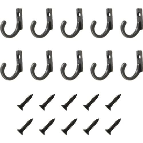 10 Pcs Vintage Hat Coat Door Hooks Wall Mounted Zinc Alloy Hook Hanger Home Home Accessories