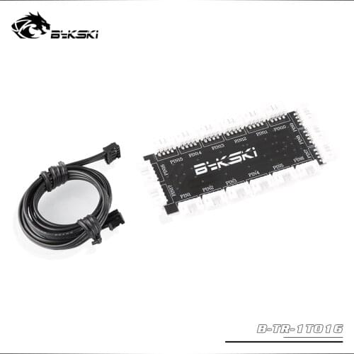 Bykski B-TR-1TO16, RBW 1 To 16/8 Synchronous Extension Cable, 5V, For RBW Products Synchronous To Motherboard