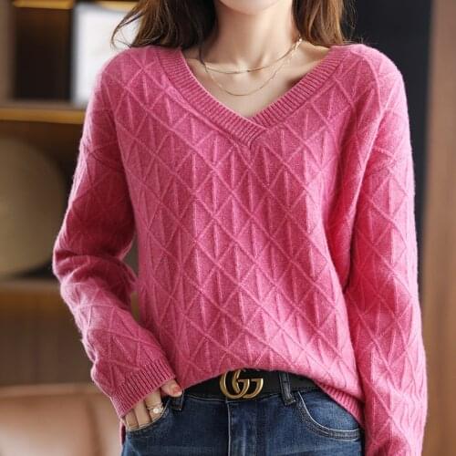 JINYUQIXIANG Women's Cashmere Pullovers