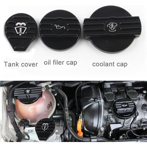 Tank Cap / Bottle Cap / Oil Cap for VW CC Golf GTI Audi Seat Skoda 2.0T Scirocco EA888 Engine Aluminium Protect Cap Cover