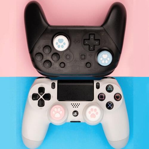 ZOMTOP 4Pcs Cat Claw Thumb Grip Set Joystick Caps for Switch Pro Controller PS4 Xbox One Game Accessories Thumbstick Button