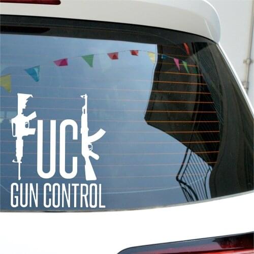 32 x 40 CM F K Gun Control Graphic Front Windshield Decor Stickers Auto Door Customized Decal Sport Styling Car Body Sticker