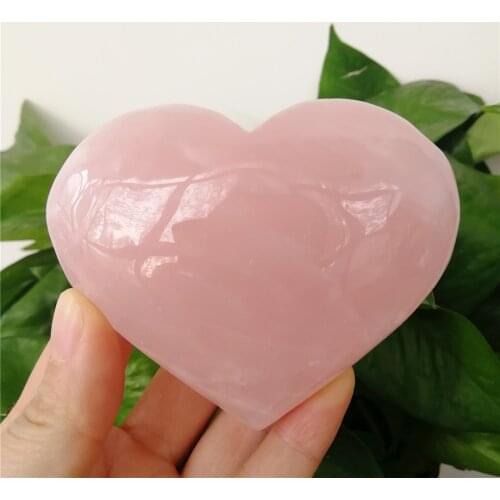 Natural Rose Quartz Crystal Heart For Home Decoration Healing Crystals Wedding Decoration Christmas Decor Chakra 1PC