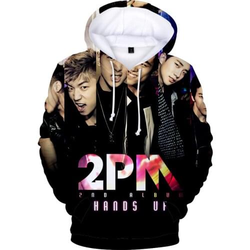 Kpop 2PM 3D Hoodies Women Men Harajuku Autumn Winter long sleeve Hoodie Sweatshirt Hip Hop Fleece Jacket Coat brand Clothes