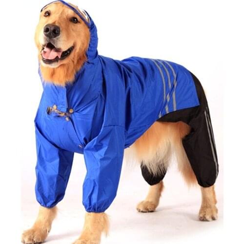 DRESSPET Pet Dog Raincoats Separable Rain Coat Golden Retriever Labrador Waterproof Clothes For Large Dogs