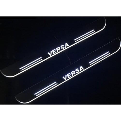 Welcome Pedal Lights For Nissan Versa Sunny 2013 - 2017 2018 Pedal car Door Sill Pathway Lamps led thresholds scuff plates auto