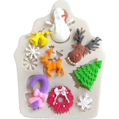 Christmas Series Silicone Mould DIY Fondant Cake Mould Chocolate Gummy Tool J104