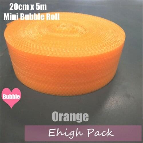 20cmx5m Orange Heart-shape mini Air Bubble Roll Party Favors And Gifts Packing Foam Roll Wedding Decoration Emballage Bulle Warp