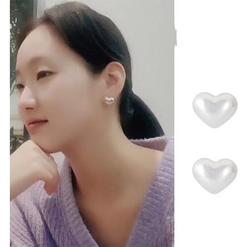 Kim Go Eun Korean dramas same style Earrings heart-shaped Trend All matchEar Studs New Arrivals