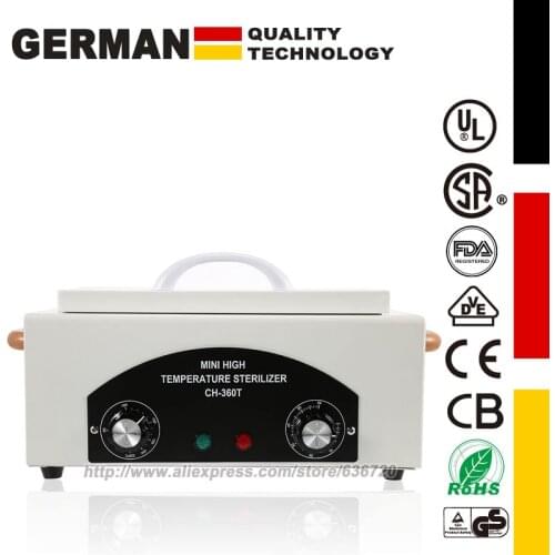 High Temperature Sterilizer Metal Tool Cleaning Box,1.5L with Timer Manicure Pedicure SPA Salon Barber Equipment for Metal Tools