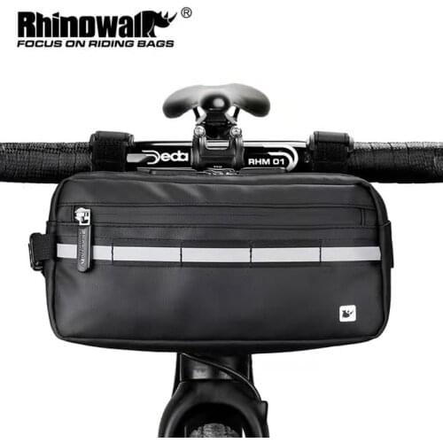 RHINOWALK Bike Handlebar Bag Folding Multi-function Front Frame Bicycle Pannier Travel Storage Handbag