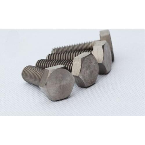M6 titanium hex screw flat head outer hexagon screws TA2 bolt pure Ti fastener bolts 10mm-120mm length