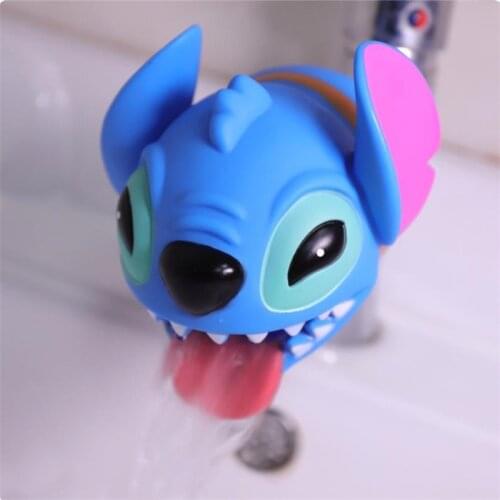 Disney Stitch shark Faucet Extender Water Saving Cartoon Faucet Extension Tool Help Children Washing hands Bathroom Kitchen toys