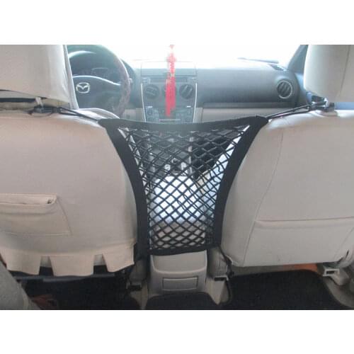 Universal seat crevice storage two layers of storage elastic mesh bag storage net debris bag Stowing Tidying