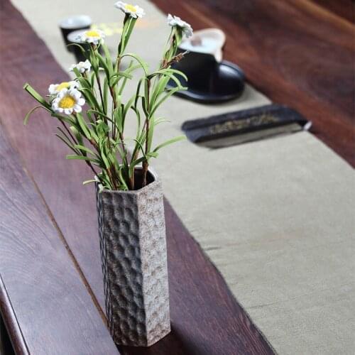 Coarse Pottery Small Vase Mini Ceramic Vase Dried Flower Vase Ceramic Craft Small Ornaments Home Decorations Creative FlowerPot