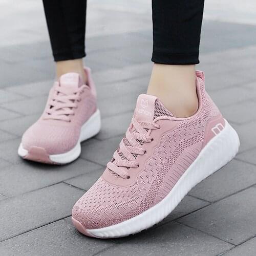 Tenis Feminino Women Tennis Shoes 2021 Hot Sale Pink Gym Sport Shoes Mesh Trainers Lady Flat Sneakers Woman Zapatos Mujer Cheap