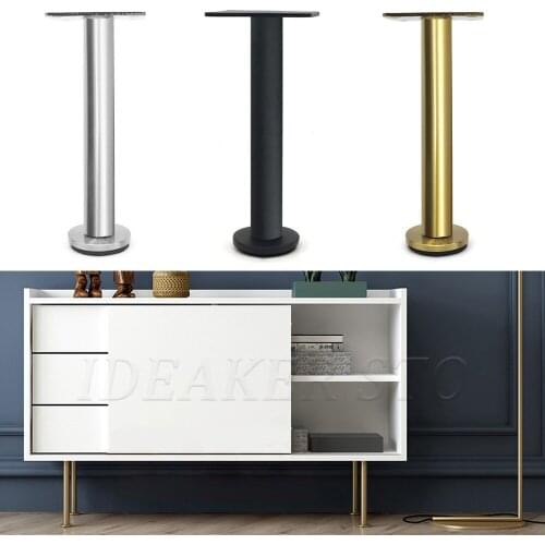 Metal Legs Golden Iron Straight Furniture Support 13/ 16/ 21cm Cabinet Wood Table Feet Furniture Accessories 1/ 2/ 4/ 6/ 8pcs