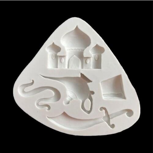 10*9*1CM DIY Sugar Craft Cake Vintage Magic Lamp Silicone Mold Fondant Mold Cake Decorating Tools Gum Paste Mold