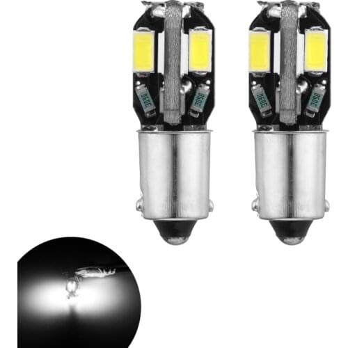 10pcs T11 BA9S 5630 Canbus led lamp no error T4W h6W led backlight for reading inside the car light source white 6000K 12v bulbs