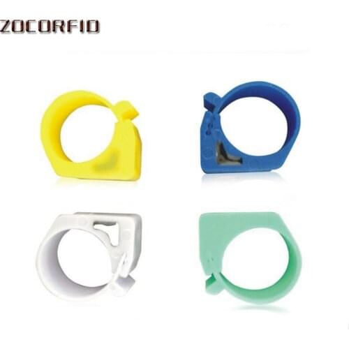 100pcs Chicken, duck, pigeon foot ring RFID Pigeon Ring Tag With microchip Chips For Racing Animal Tracking And Identification