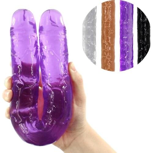 300/340mm Long Soft SiliconeJelly Dildo For Lesbian Women Masturbation Realistic Cock Penis Vaginal Anal Plug Dick Sex Toys