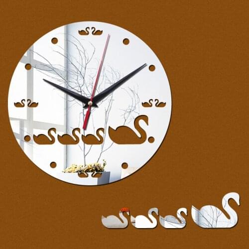 New arrival real 3d wall clock watch clocks diy home decoration fashion acrylic mirror stickers living room