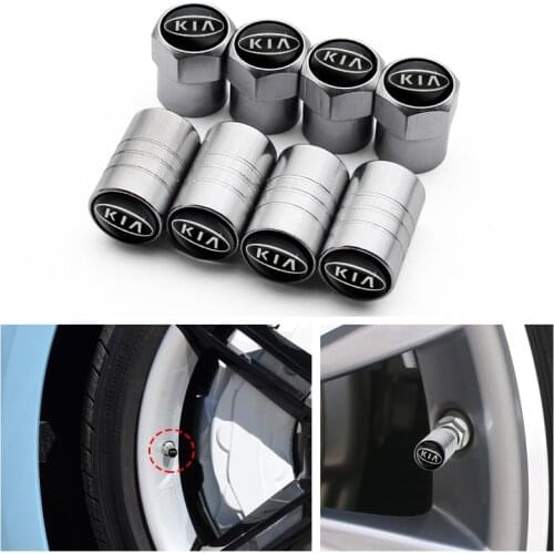 4pcs Car Styling Car Wheel Tire Valve Stem Caps Cover Auto Accessories For KIA Cerato Sportage R K2 K3 K5 RIO 3 4 Sorento Emblem