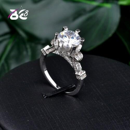 Be 8 Fashion Unique Rings for Women, Geometric Design Shinning AAA+ Cubic Zircon Stone Jewelry Gift for Girl R143