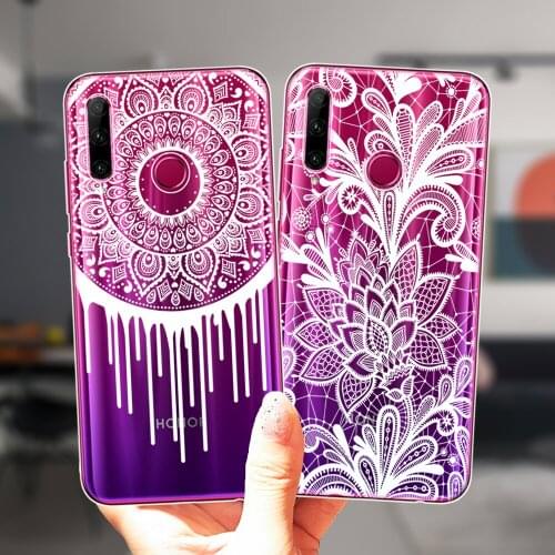 For Honor 50 Pro SE 30 9 10 20 10X Lite Pro 10i 20i 30i 8X 9X Sexy Floral Protective Case White Lace Flower Soft Silicone Cover