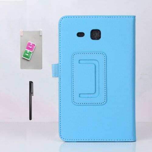 For Samsung Galaxy Tab A A6 7.0 SM-T280 SM-T285 Stand PU Leather Flip Smart Cover Case For Samsung T280 T285 shell + Film + Pen